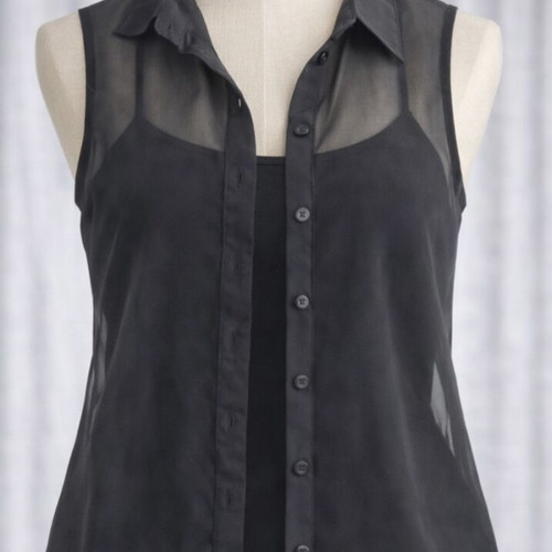 Transparent vest size large like new, black