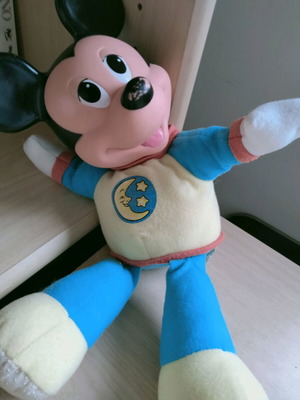 Mickey Mouse doll washable like new, 20 cm length