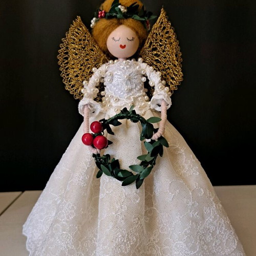 Handmade angel 22 cm height, new