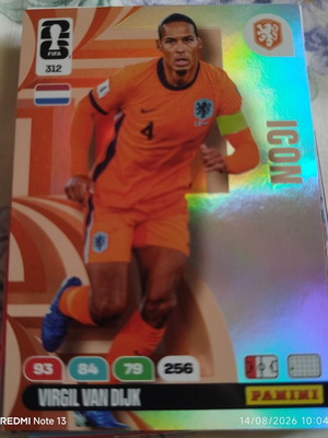 Virgil van Dijk Panini Adrenalyn XL FIFA World Cup 2026 sticker