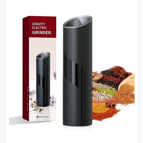 Electric salt grinder plastic in black color new
