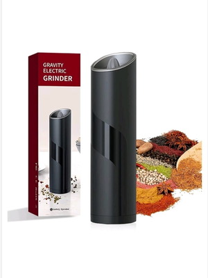 Electric salt grinder plastic in black color new