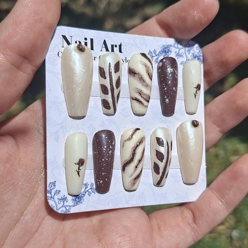 Press On Nails set with application tools new