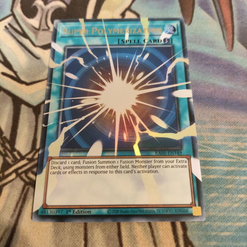 Super Polymerization Yu-Gi-Oh! card like new, Ultra Rare RA05 edition