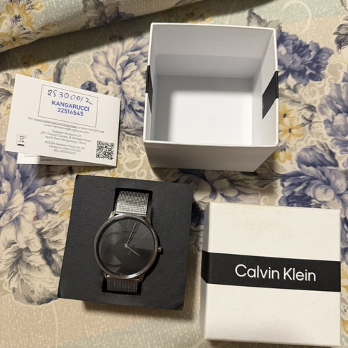 Calvin Klein Men Watch New Black and Silver