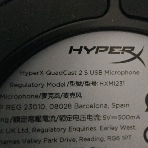 HyperX Quadcast 2 S USB Microphone and HyperX Caster Arm like new