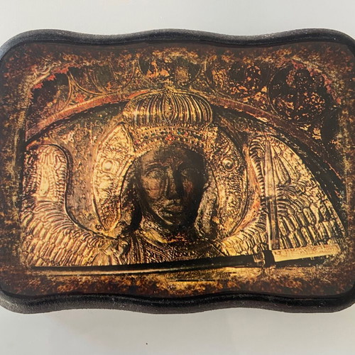 Archangel Michael Mandamados Wooden Icon souvenir, like new