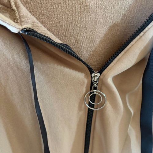 Lightweight zip-up jacket beige, new