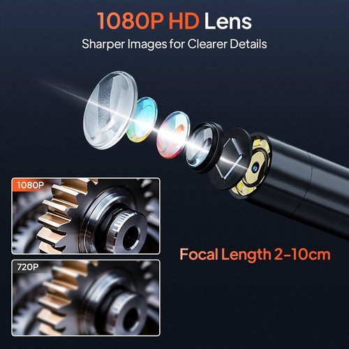 Anesok G30-M Industrial Endoscope Camera 8mm 15m Cable 4.3in Screen Waterproof