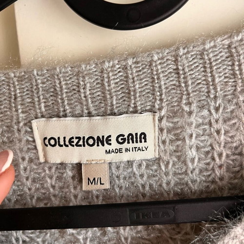 Collezione Gaia wool sweater like new, gray, size M