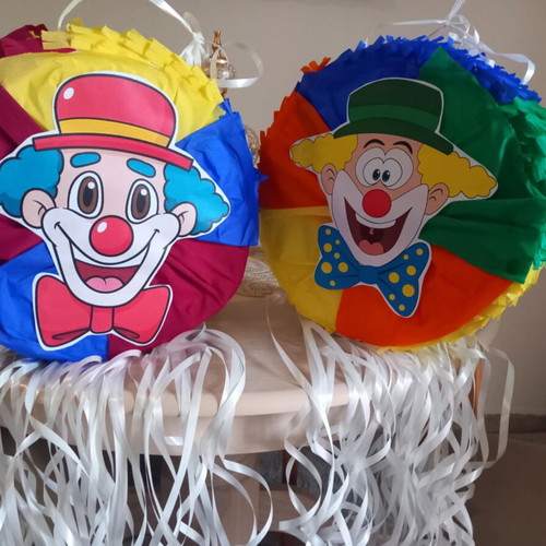 Clown piñata colorful made to order for carnival parties