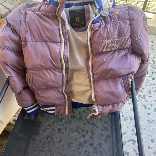 Berto Lucci puffer jacket used, lilac, size L