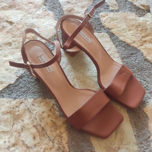 Kalogirou leather sandals like new, size 42.5, brown