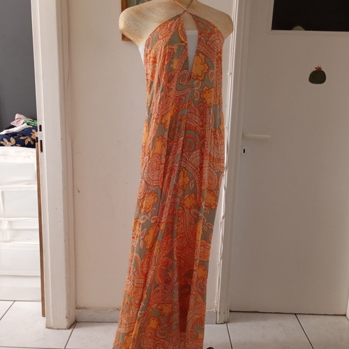 Ble Resort Collection maxi summer dress one size like new, breathable crepe fabric