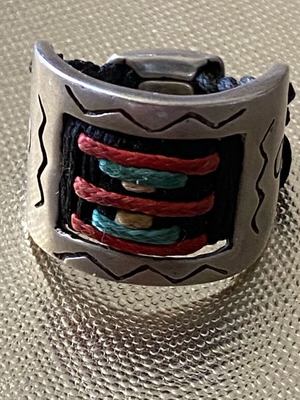 Babylonia silver ring multicolored new