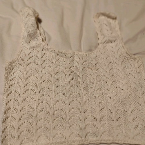 Handmade knitted tops new, pack of 4 white and cream