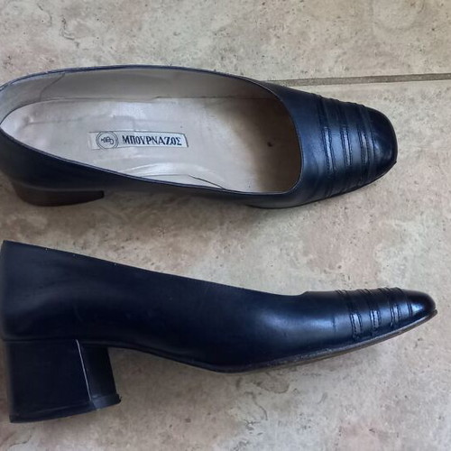 Leather blue pumps used size 38 Mpournazos