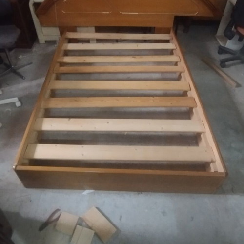 Wooden bed used without mattress 130x200 cm