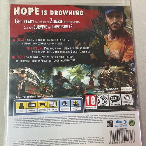 Sony PlayStation 3 Dead Island Riptide In very good condition Price 8 Euros