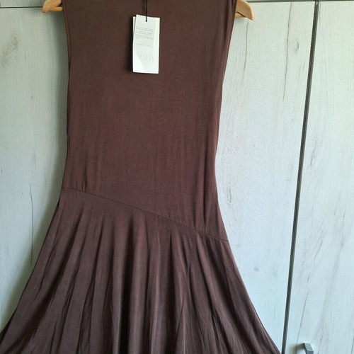 ZARA dress new, size L, brown, asymmetric length