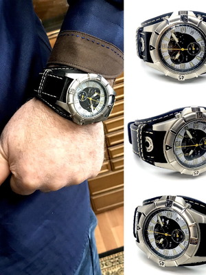 Camel Chronograph men's watch new with rotating bezel and sapphire crystal