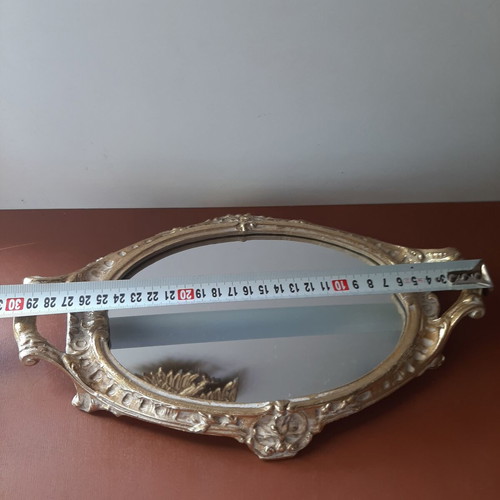 Antique bronze Art Nouveau gondola with resin tray, like new