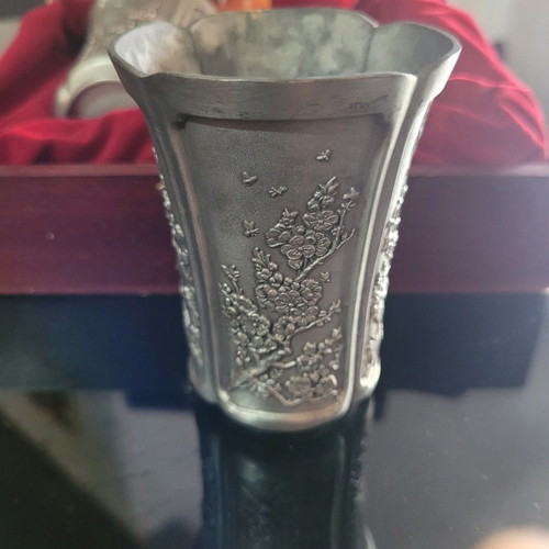Roual Selangor Pewter Four Season Chinese glasses