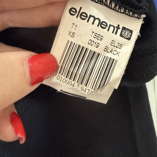 Element rare unisex black 100% cotton t-shirt new
