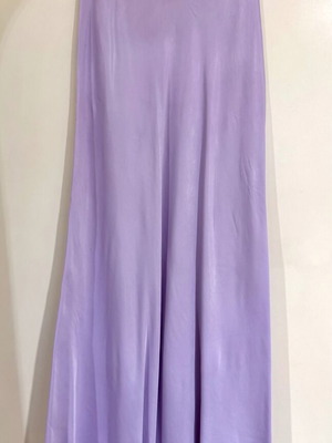 Μακριά σατινένια φούστα Zara XS σαν καινούργια, λιλά