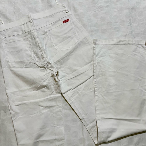 Vintage white high-waisted pants with pockets and wide leg like new, size M