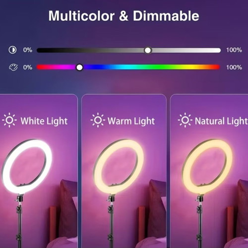 Selfie ring light with USB power