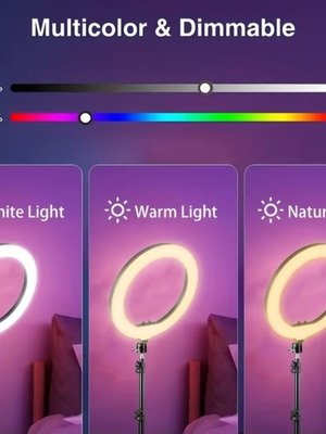 Selfie ring light with USB power