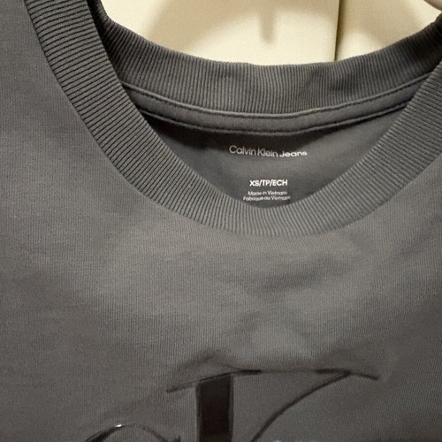 Calvin Klein cropped T-shirt, grey, XS