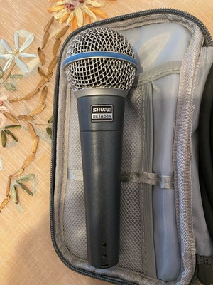 Shure μικρόφωνο BETA58A σαν καινούργιο με καλώδιο και θήκη