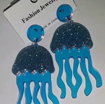 Jellyfish earrings plexiglass new