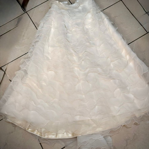 Handmade bridal skirt muslin tulle satin size small like new