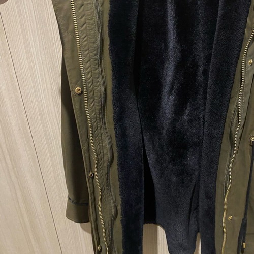 Winter olive jacket used, warm, size L