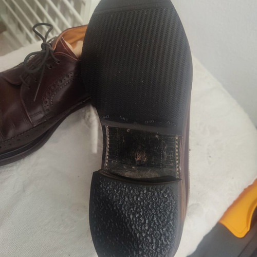 English Quality Leather Brogues Size 44.5 Lot of Two Pairs Like New