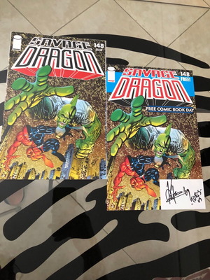 Savage Dragon 148 set of 2 new signed by Eric Larsen, 1st print