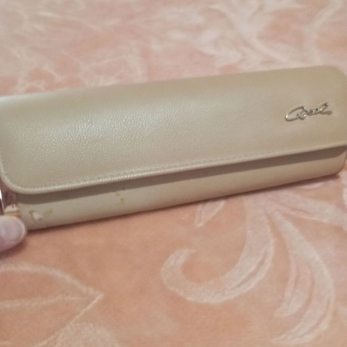 Axel handbag used, beige and gold