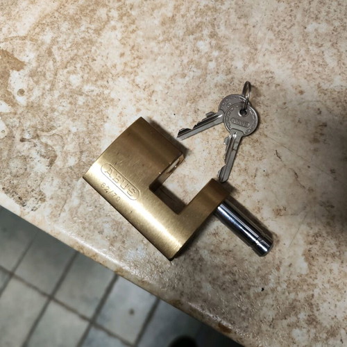 Abus 82/70 brass monoblock padlock like new