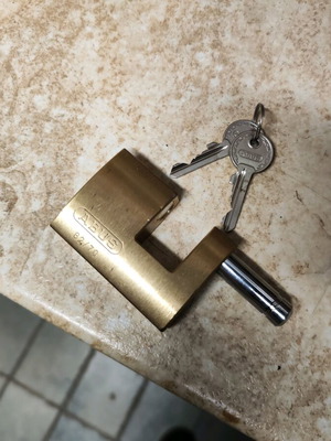 Abus 82/70 brass monoblock padlock like new