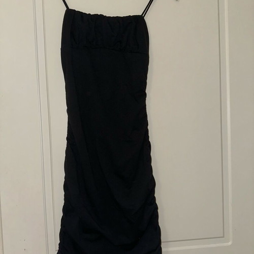 Fitted black dress new, cotton