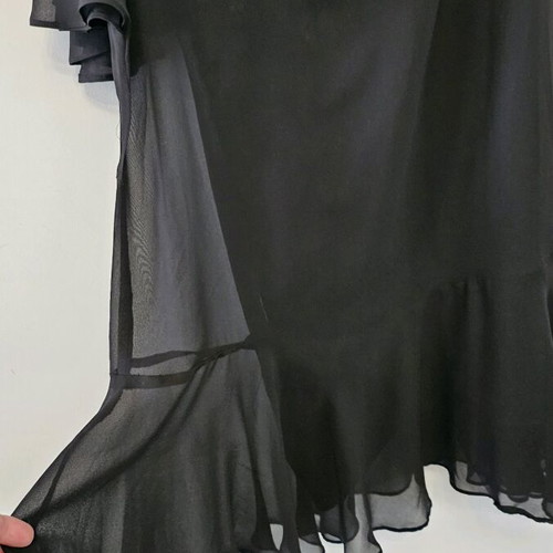 Little black dress Zara like new, black asymmetrical dress with ruffles