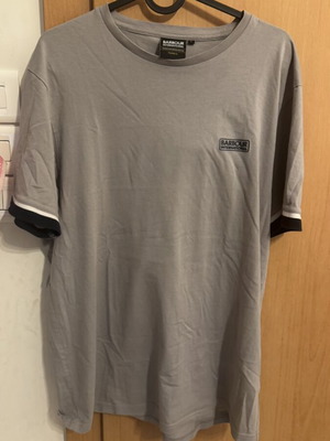 Barbour men's t-shirt like new, size L, white and grey