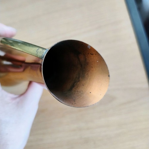 Copper pitcher vase flower holder