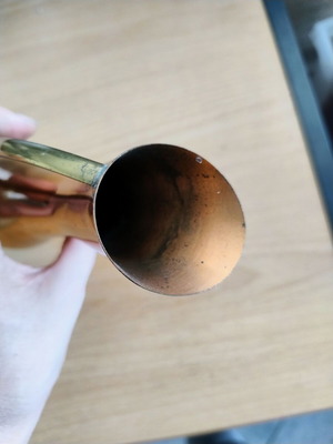 Copper pitcher vase flower holder
