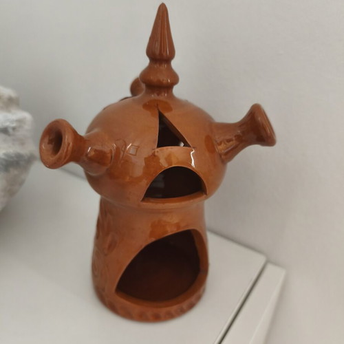 Sifnos Ceramic Handmade Vessel like new
