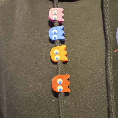 3D Hoodie Charms set inspired by Pac-Man, new