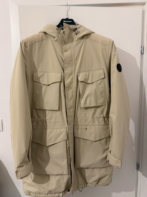 Barbour long jacket white-beige like new